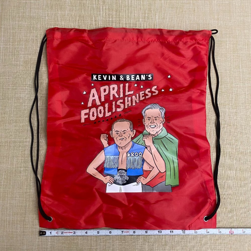 Kevin and Bean Drawstring Tote